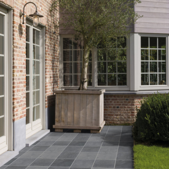 carrelages terrasse en pierre naturelle, carrelages sol, gris medium , bleu, Impermo, rural & paysan